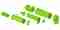 green parts that are made of the material MAI CODUR
